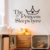 Nálepka na stenu - The Princess Sleeps here