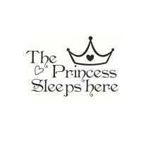 Nálepka na stenu - The Princess Sleeps here