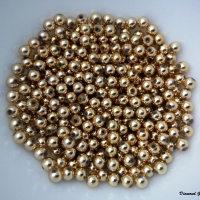 Korálka 3 mm - zlatá - 100 ks