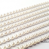Štrasová borta perličková - 2 mm - cena za 10 cm