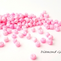 Korálky sklenené 4 mm - ružové - 10 gramov