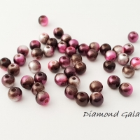 Perličky 6 mm - melír fialovo ružový