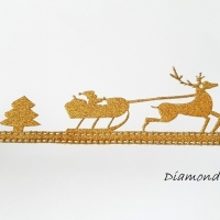 Ozdobná lemovka nalepovacia - Vianočný štýl - zlatý