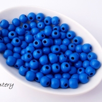 Korálky drevené 10 mm - kráľovská modrá