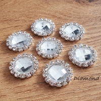 Ozdoba štrasová 18 mm - Crystal