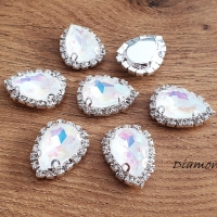 Luxusná našívacia aplikácia - Kryštálová opalitová s AB efektom