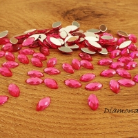 Ozdobné kamienky - 5 x 10 mm - Fuchsia