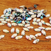 Ozdobné kamienky - 5 x 10 mm - Crystal AB