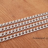 Bižutérna retiazka 15 x 11 mm - cena za 10 cm - strieborná