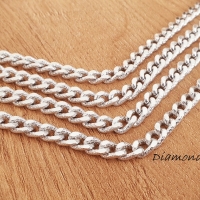 Bižutérna retiazka 15 x 11 mm - cena za 10 cm - strieborná