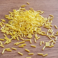 Sklenené trubičky 6 mm - Žlté - 10 gramov