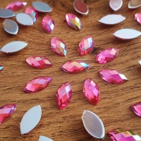 Ozdobné kamienky - 5 x 10 mm - Ružové AB