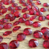 Diamantové konfety - balenie 100 kusov - Červené tmavé