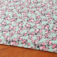 Jersey - Ružičky na mintovom podklade - cena za 10 cm