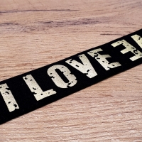 Guma 40 mm – Love - Čierno zlatá