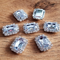 Našívacia aplikácia - 20 x 16 mm - Crystal