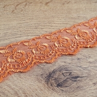 Čipka organzová 45 mm - Oranžová