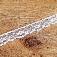 Čipka 20 mm - Biela - Vzor II