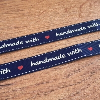 Handmade stuha 16 mm - Námornícka modrá