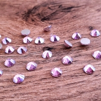 Ozdobné kamienky 5 mm - Sklenenné - Ružové - 25 kusov