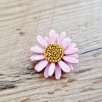 Brošňa ozdobná Margarétka - Ružová