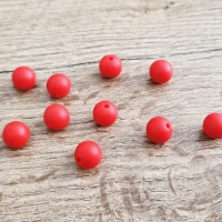 Silikónová korálka - 9 mm - Červená