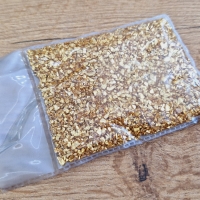 Sklenená drť - Sklenené kamienky - Zlatá odtieň II - 50 gramov