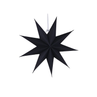 Dekoračná hviezda - Čierna - 30 cm