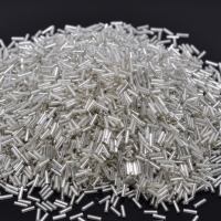 Sklenené trubičky šedostrieborné - 1 gram