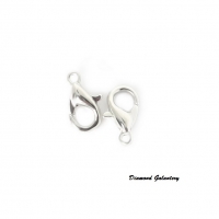 Karabínka 10 mm - strieborný odtieň