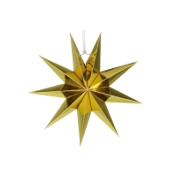 Dekoračná hviezda - Zlatá - 30 cm