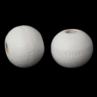 Drevená korálka biela 6 mm
