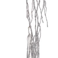 Dekorácia - Halúzká Visiacia - Strieborná - 120 cm
