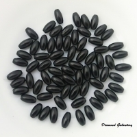 Korálky 8 x 3 mm - farba čierna - balenie cca 70 kusov