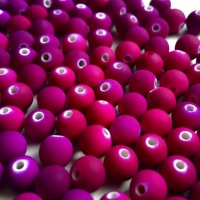 Neónové korálky 8 mm - fialové