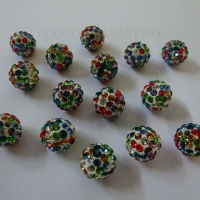 Shamballa korálky 10 mm - Multicolor II
