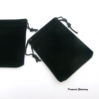 Dekoračná taštička - čierna - 90 x 70 mm