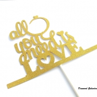 Ozdobný nápis - All You Need is Love - jednostranný