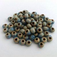Keramická korálka 6 mm tmavšie modrá