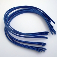 Kovová čelenka obalená stužkou - kráľovská modrá