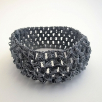 Elastická čelenka 40 mm - sivá