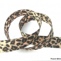 Rypsová stuha 22 mm - Leopard