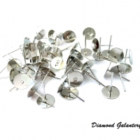 Puzetka 8 x 12 mm - striebro - cena za pár