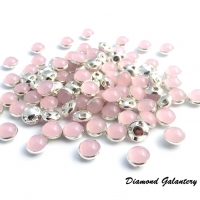 Ozdobné perličky našívacie - 8 mm - ružové