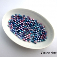 Perličky 6 mm - Melírové modro ružové