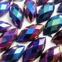 Ozdobné kamienky 7 x 15 mm lomené - AB multicolor