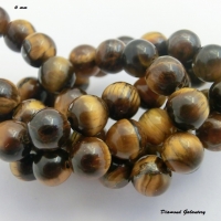 Tigrie oko 6 mm - hnedozlaté