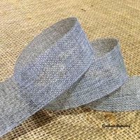 Ozdobná tkaná stuha 40 mm - šedá
