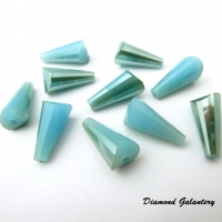 Korálka obrusovaná 16 x 8 mm - Tyrkys