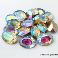 Ozdobný Ovál - 14 x 10 mm - Multicolor